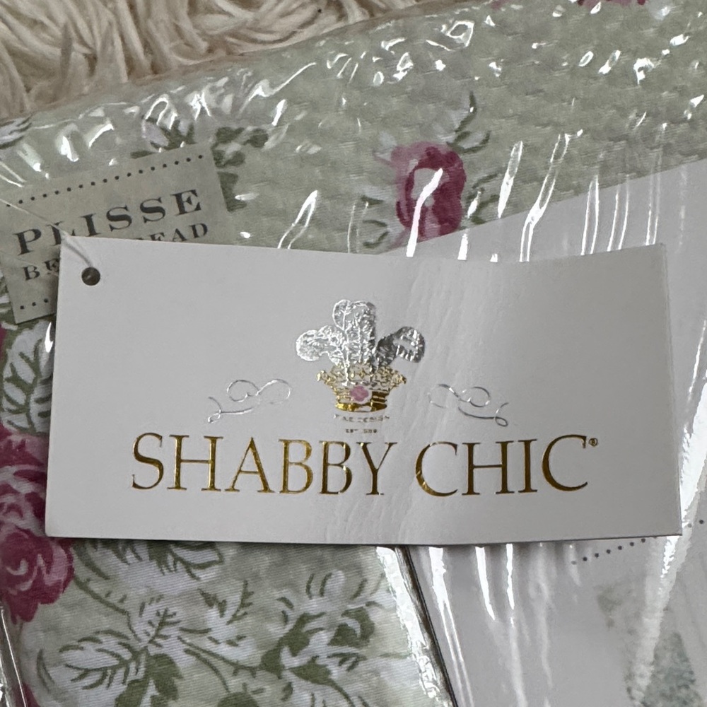 πHPπ Shabby Chic Rose Pattern King Bedspread π Green & Pink - Picture 11 of 12